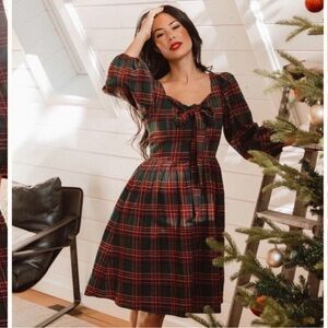 Plaid Red and Black Women's Dress